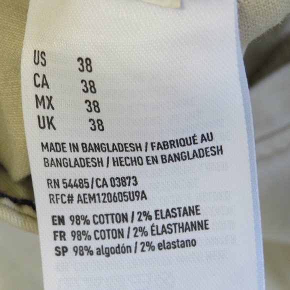 American Eagle* Men's 1.5"‎ Belt Loop Multipocketed Flat Khaki Shorts~ Size 38 - Picture 5 of 12